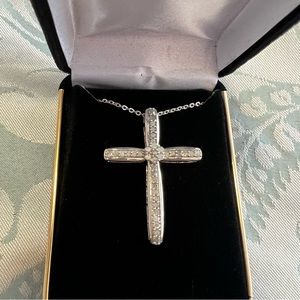 Brand New diamond cross necklace